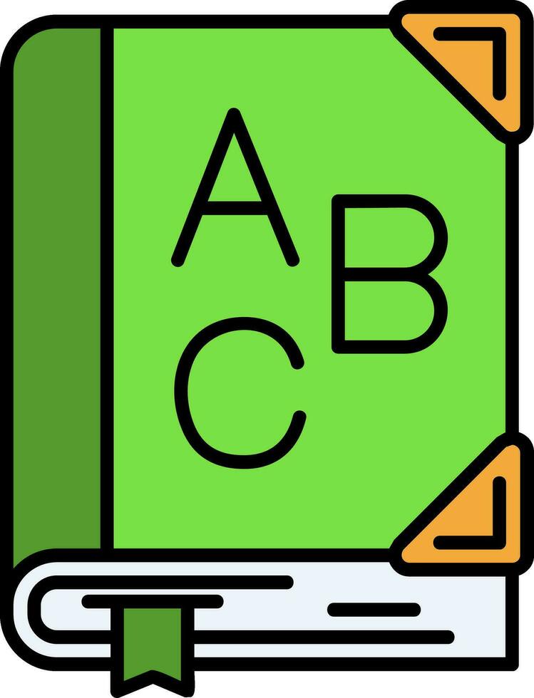 English Line Filled Icon vector