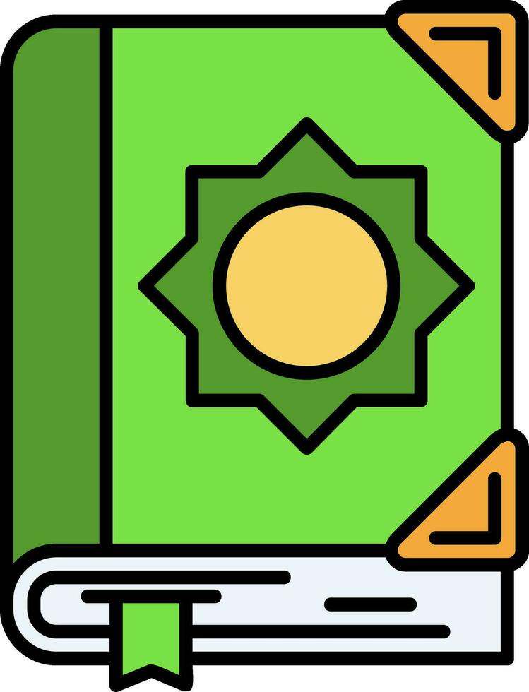 Quran Line Filled Icon vector