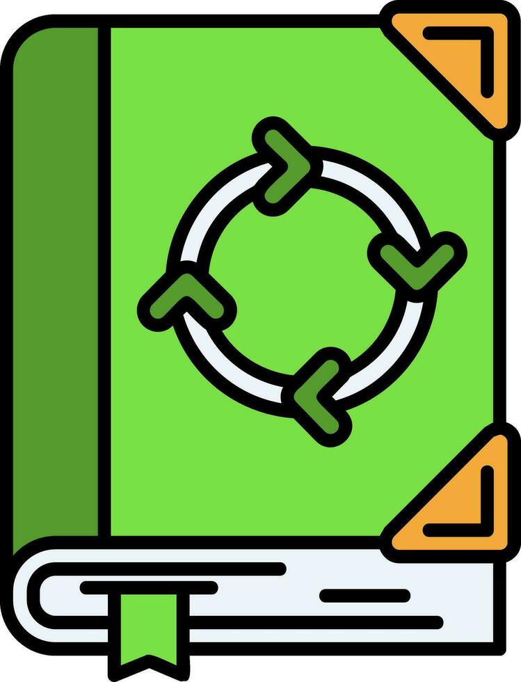 Recycled Line Filled Icon vector