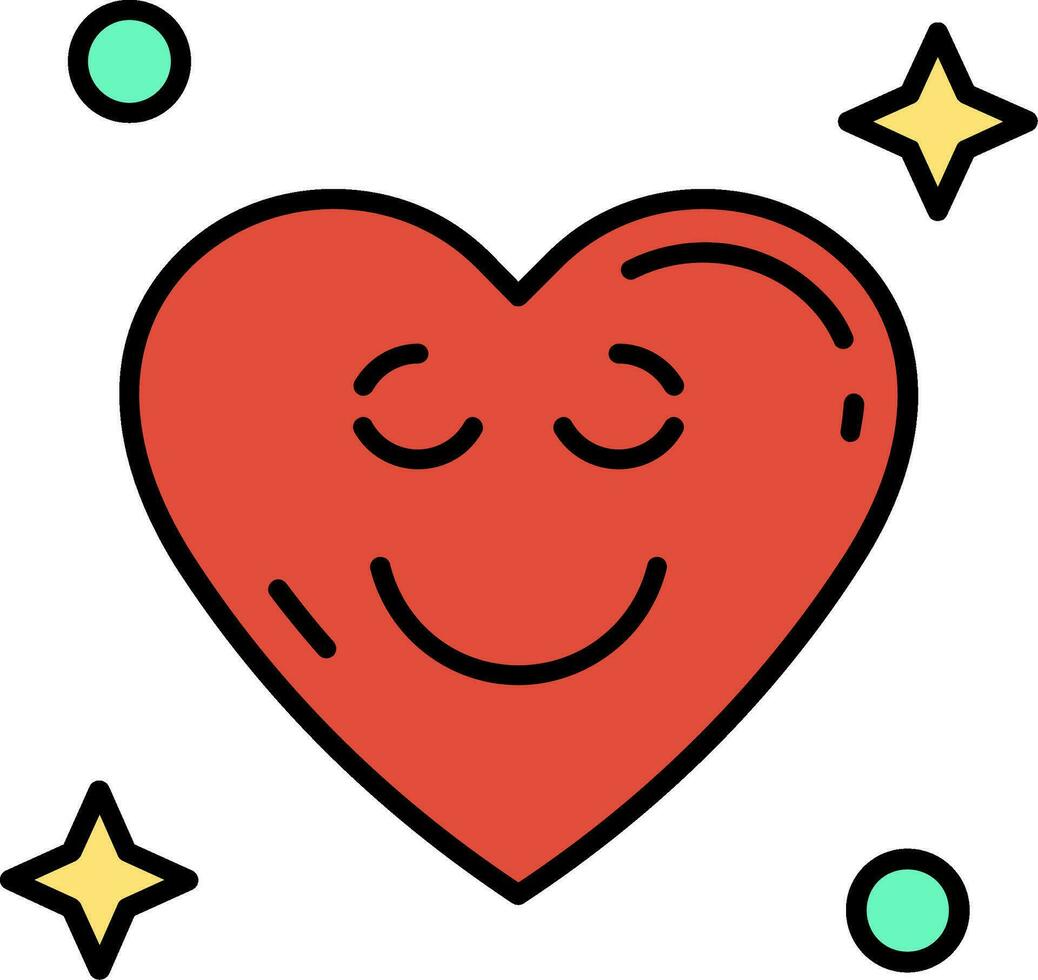 Relieved Line Filled Icon vector