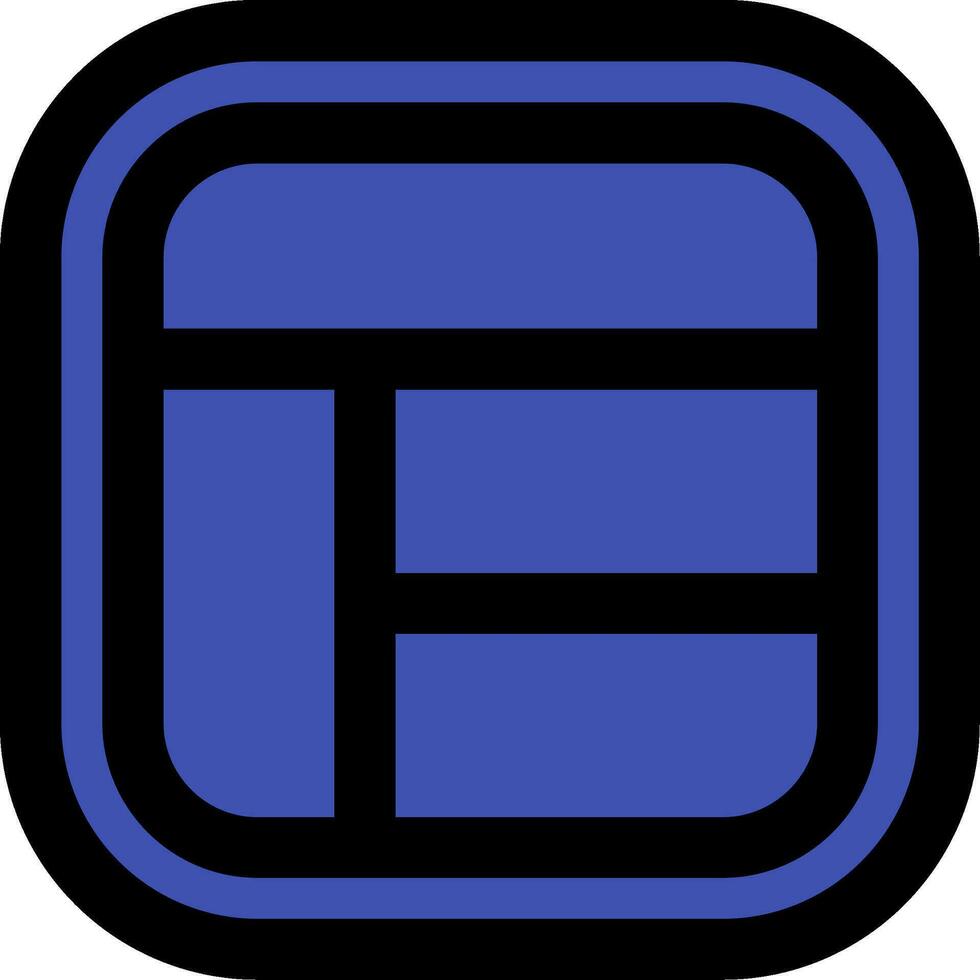 Layout Line Filled Icon vector