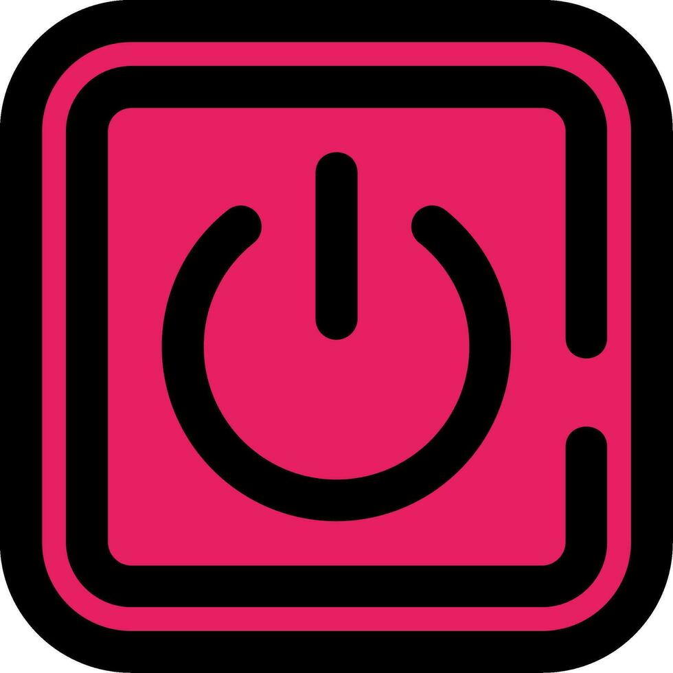 Power on Line Filled Icon vector