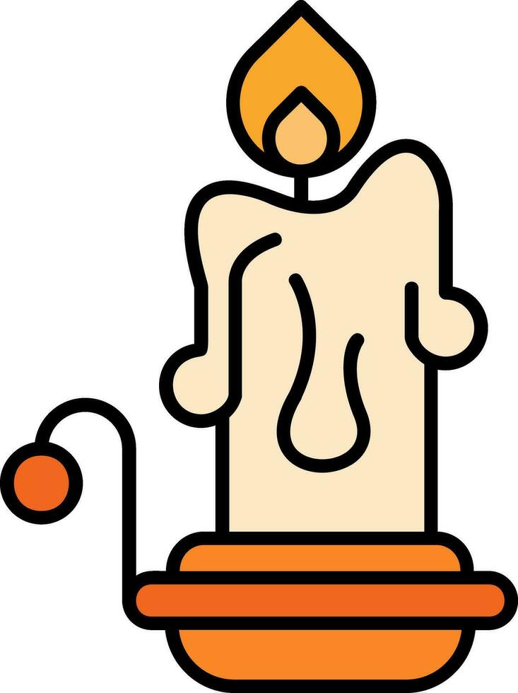 Candles Line Filled Icon vector