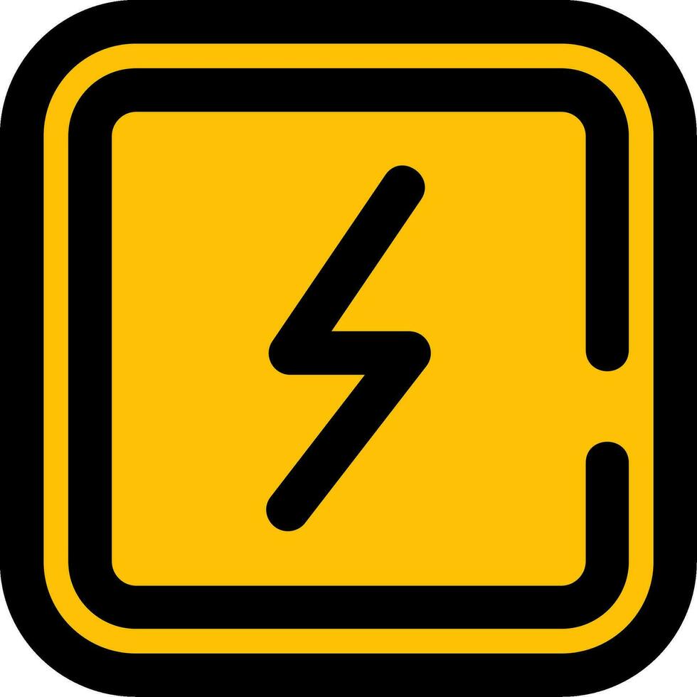 Electricity Line Filled Icon vector