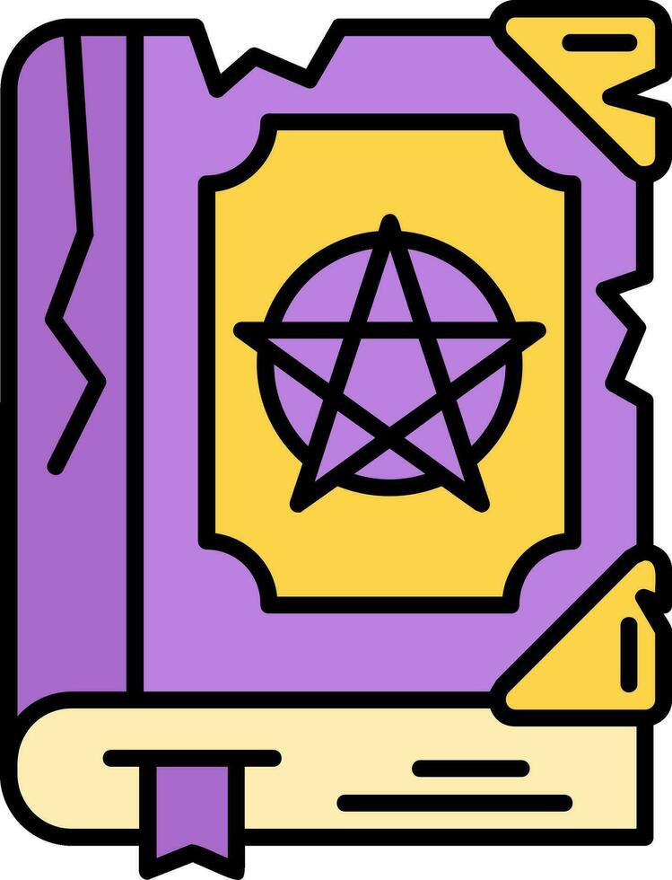 Magic book Line Filled Icon vector