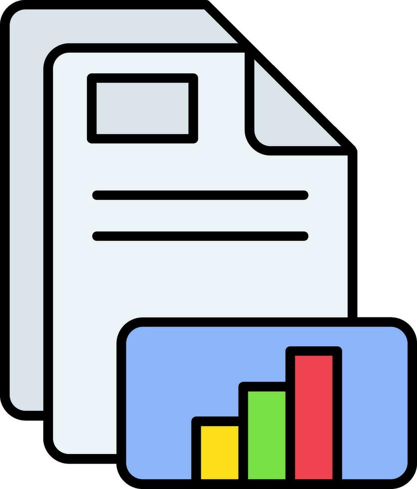 Chart Line Filled Icon vector