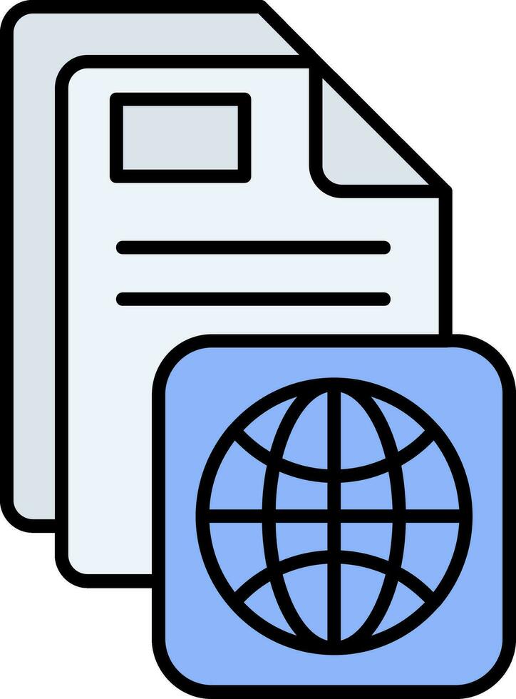 Internet Line Filled Icon vector