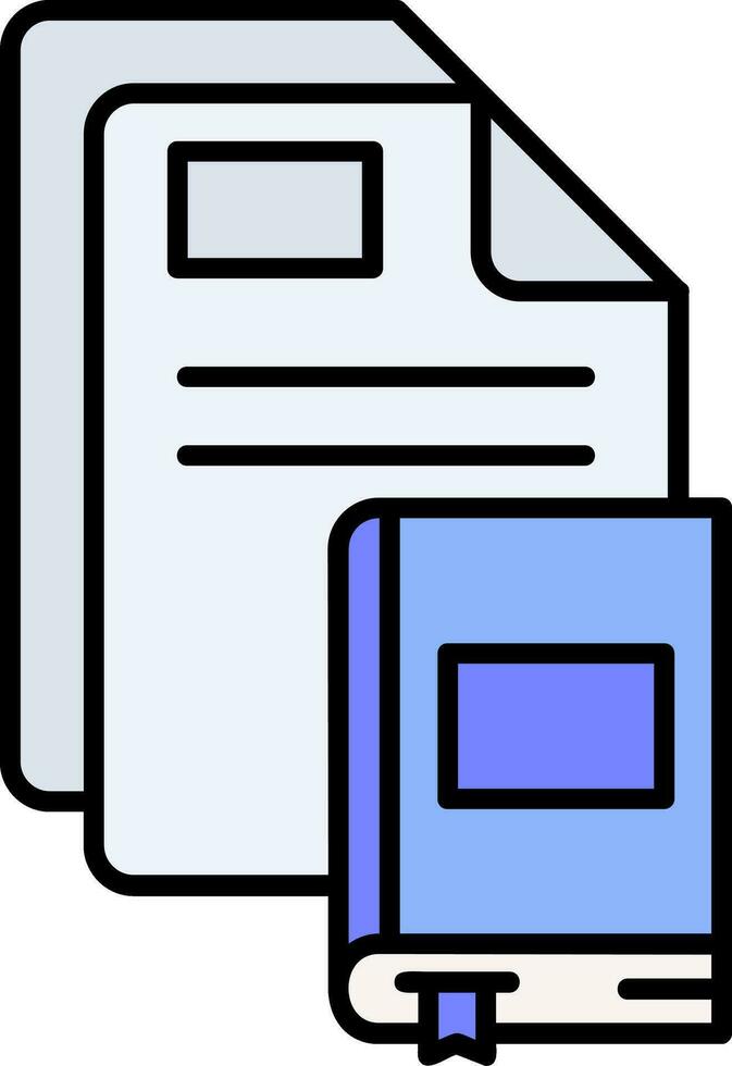 Ebook Line Filled Icon vector