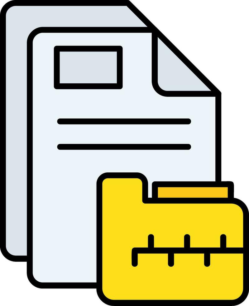 Archive Line Filled Icon vector
