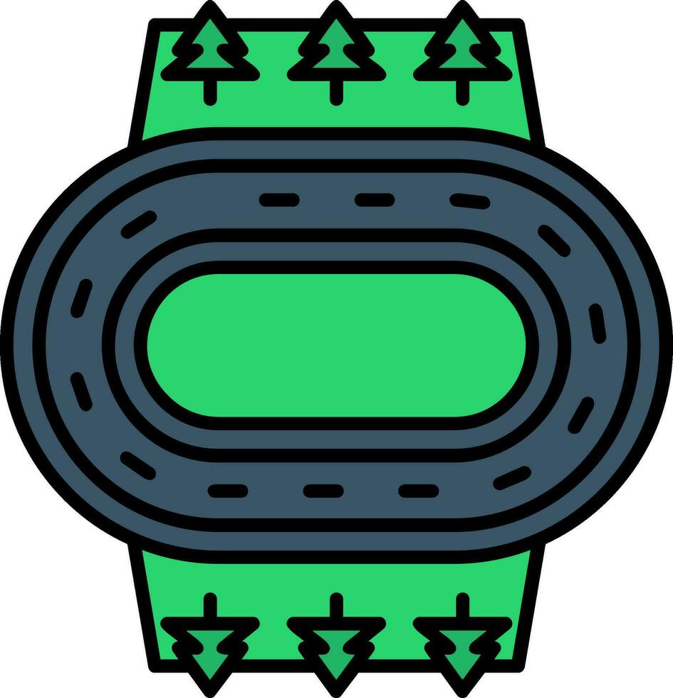 Limit Line Filled Icon vector