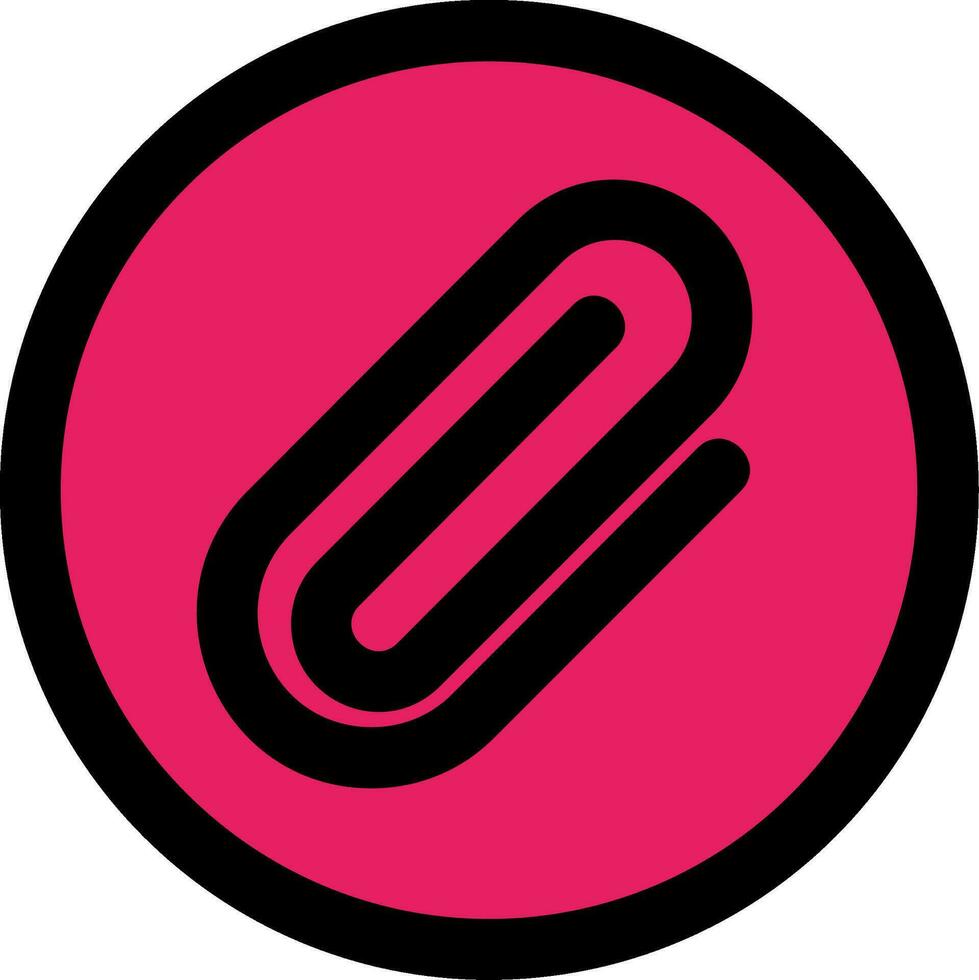 Paperclip 1 Line Filled Icon vector