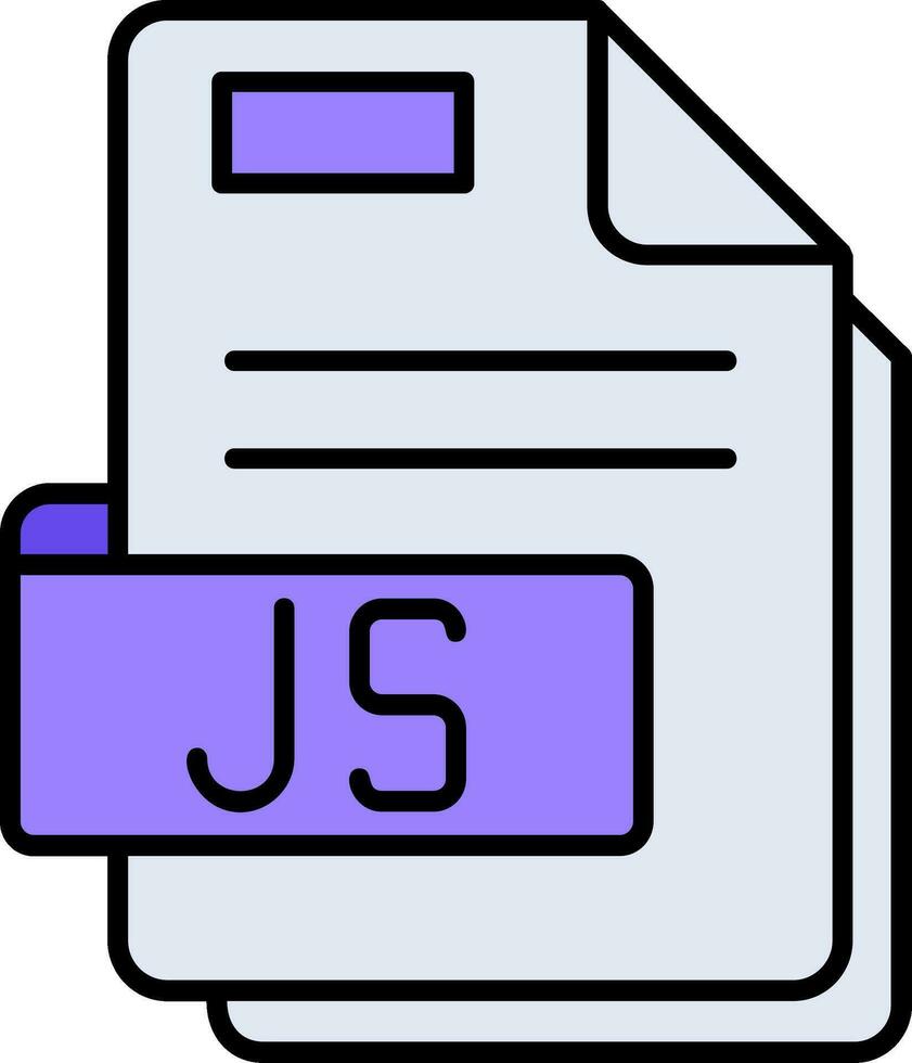 Js Line Filled Icon vector