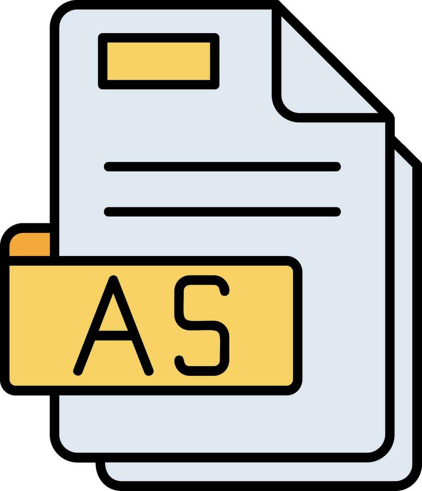 As Line Filled Icon vector