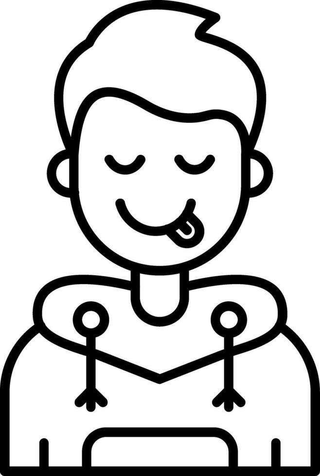 Tongue Line Filled Icon vector