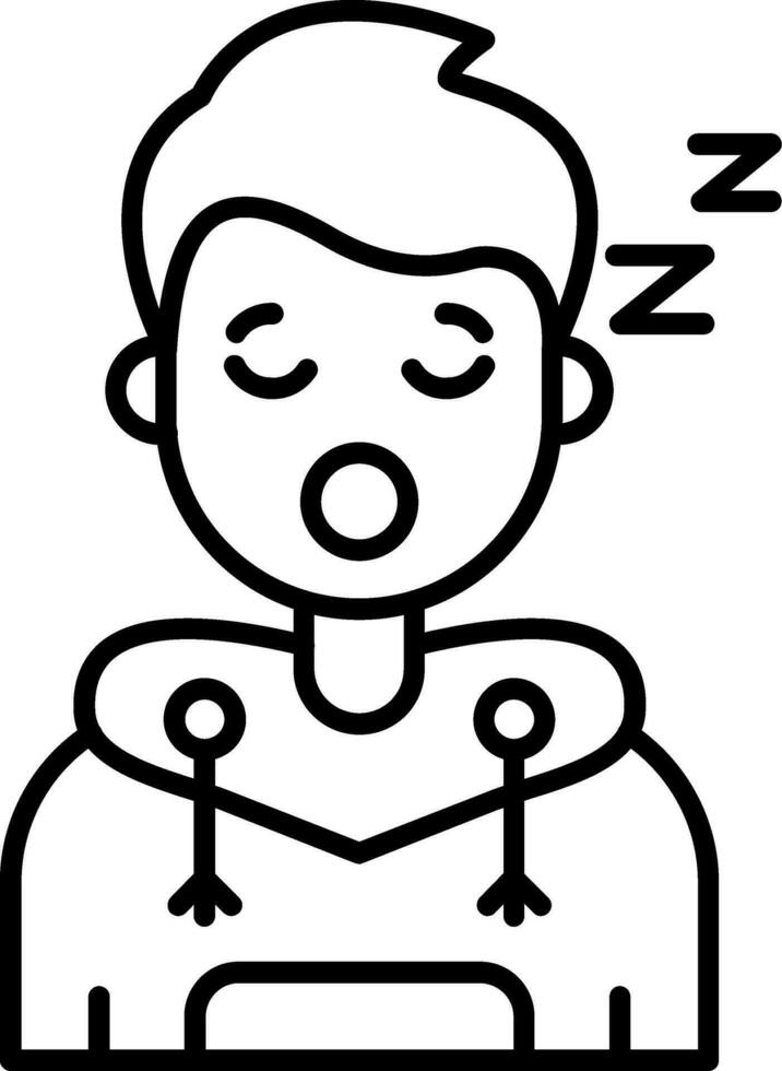 Sleep Line Filled Icon vector