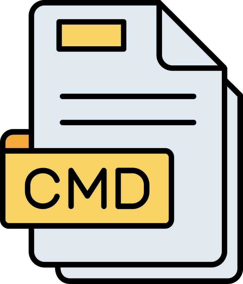 Cmd Line Filled Icon vector