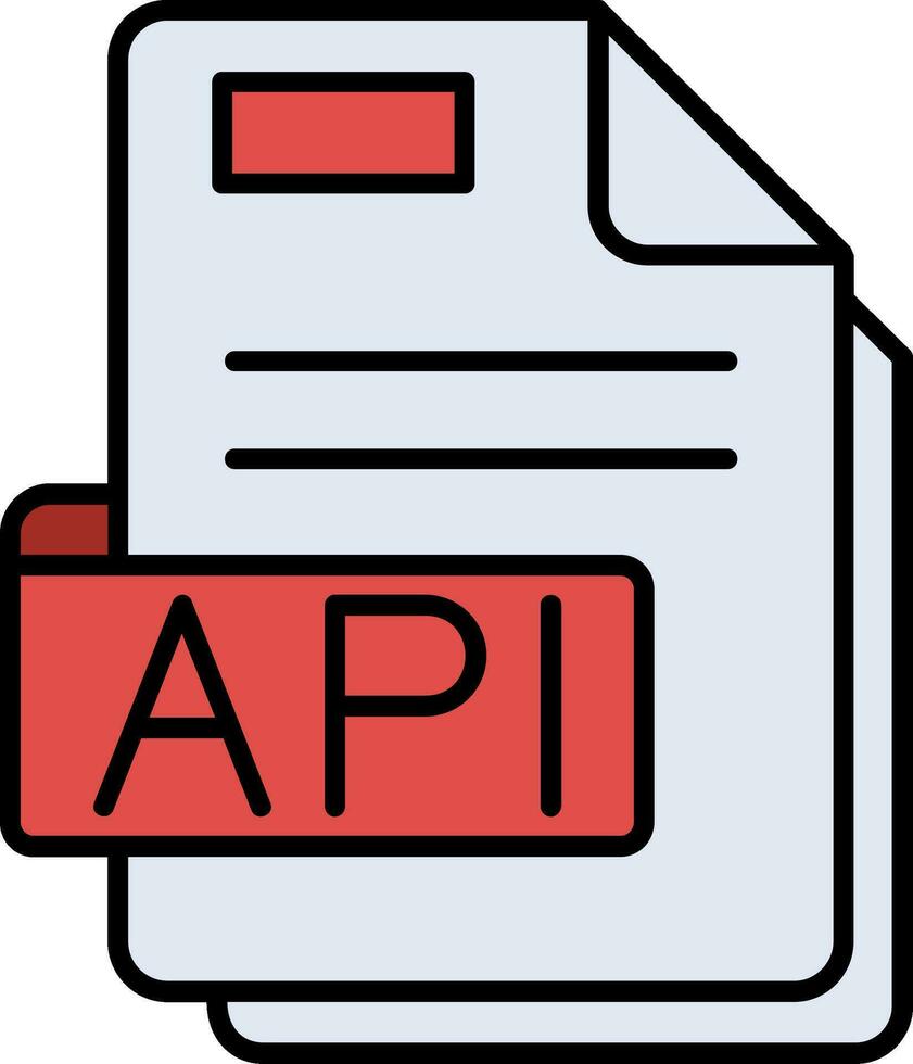 Api Line Filled Icon vector