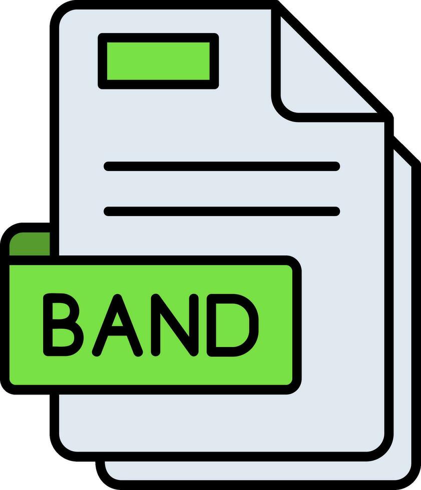 Band Line Filled Icon vector