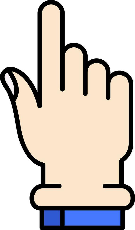 Hand click Line Filled Icon vector