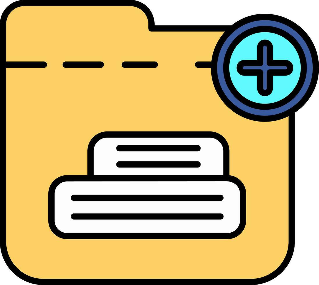 Folder Line Filled Icon vector