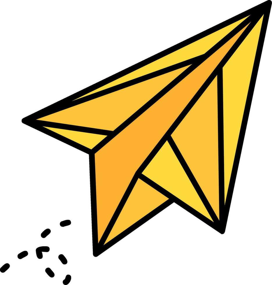 Paper plane Line Filled Icon vector