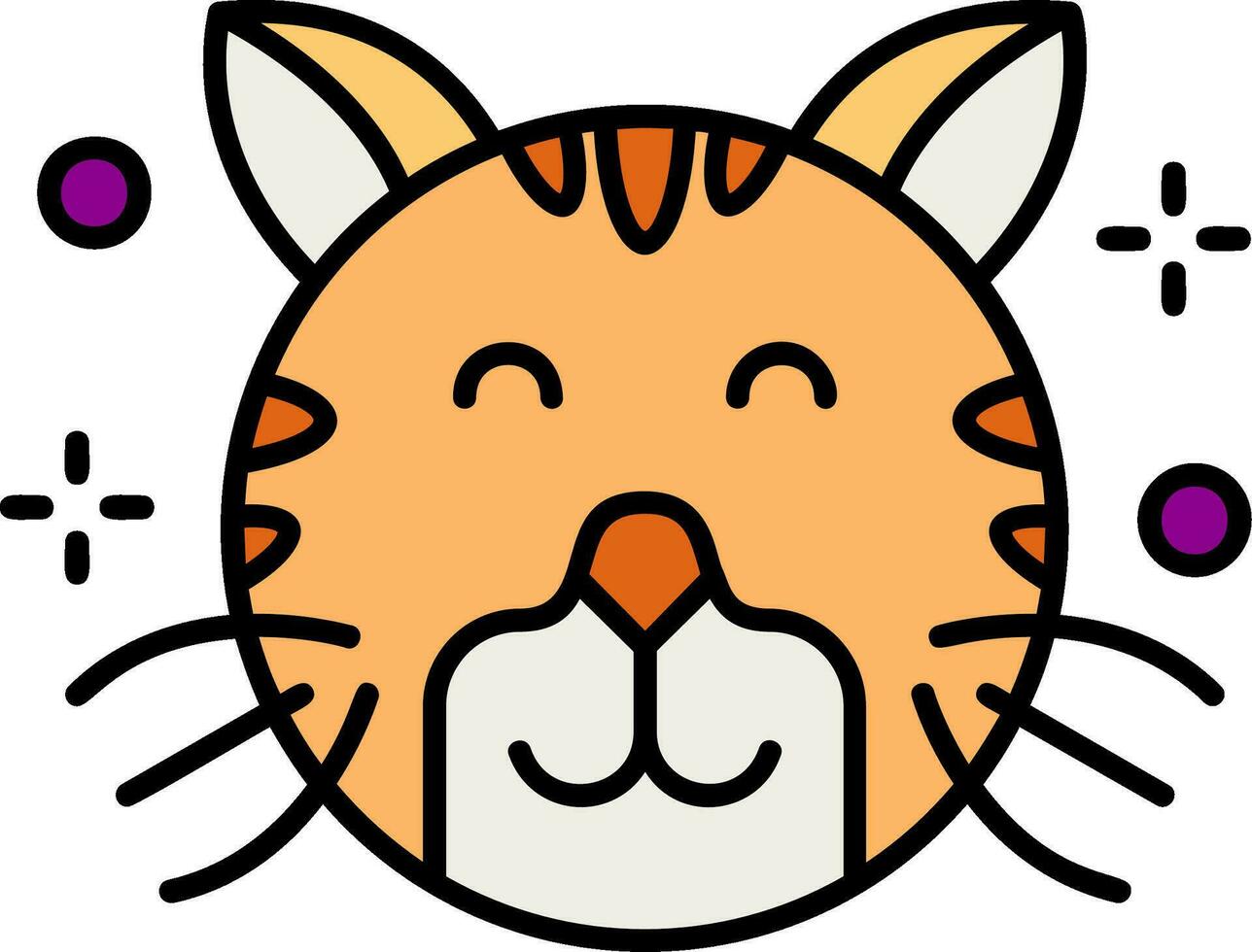Happy Line Filled Icon vector