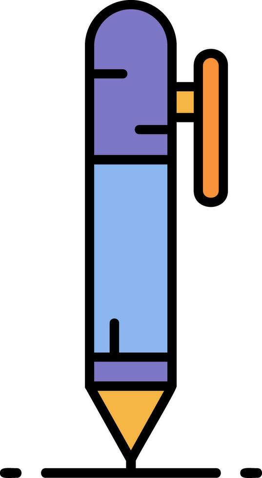 Pen Line Filled Icon vector