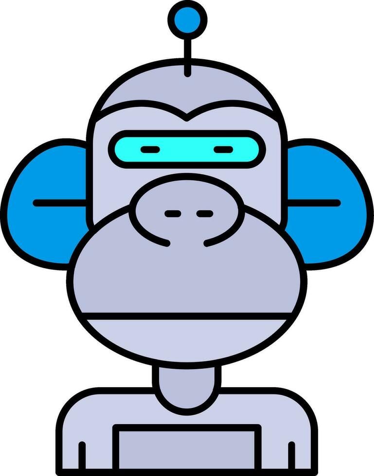 Robot Line Filled Icon vector