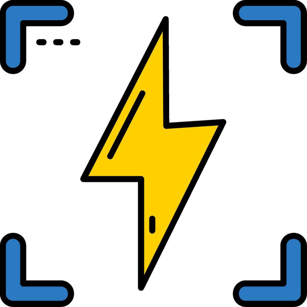 Flash Line Filled Icon vector