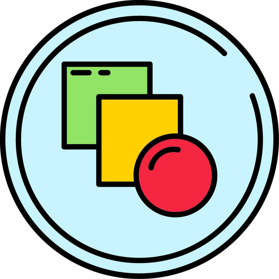 Blend Line Filled Icon vector