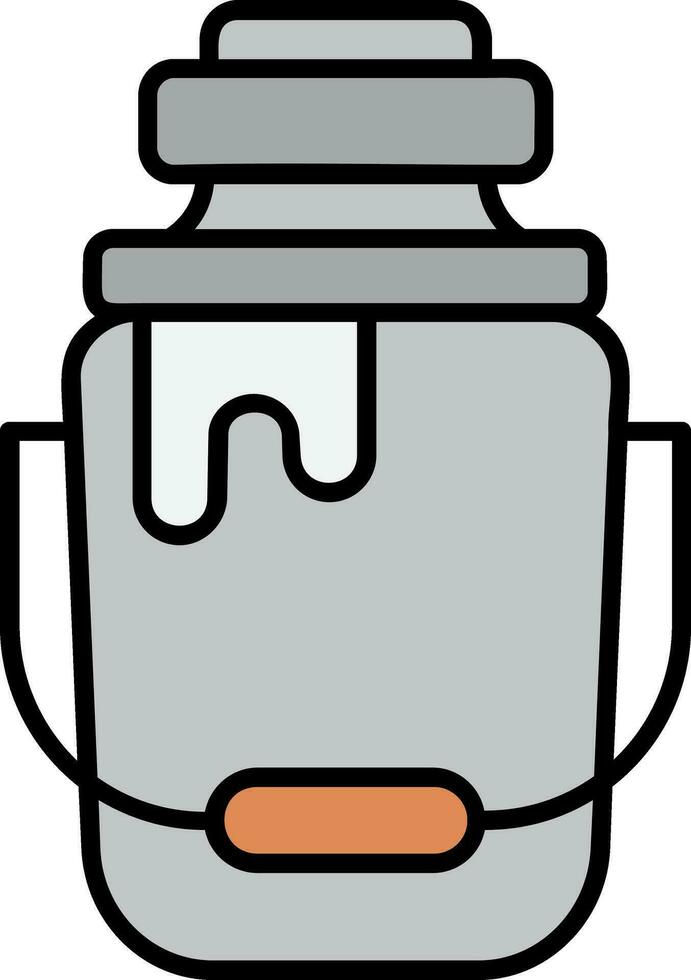 Milk Line Filled Icon vector