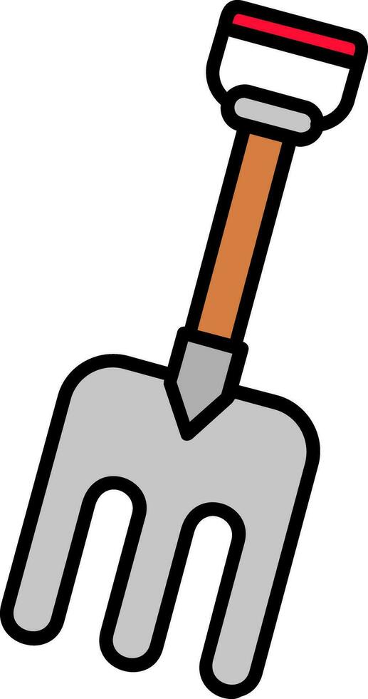 Fork Line Filled Icon vector
