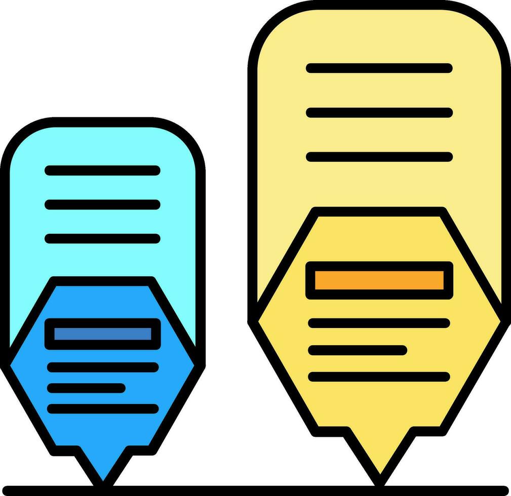 Infographic elements Line Filled Icon vector