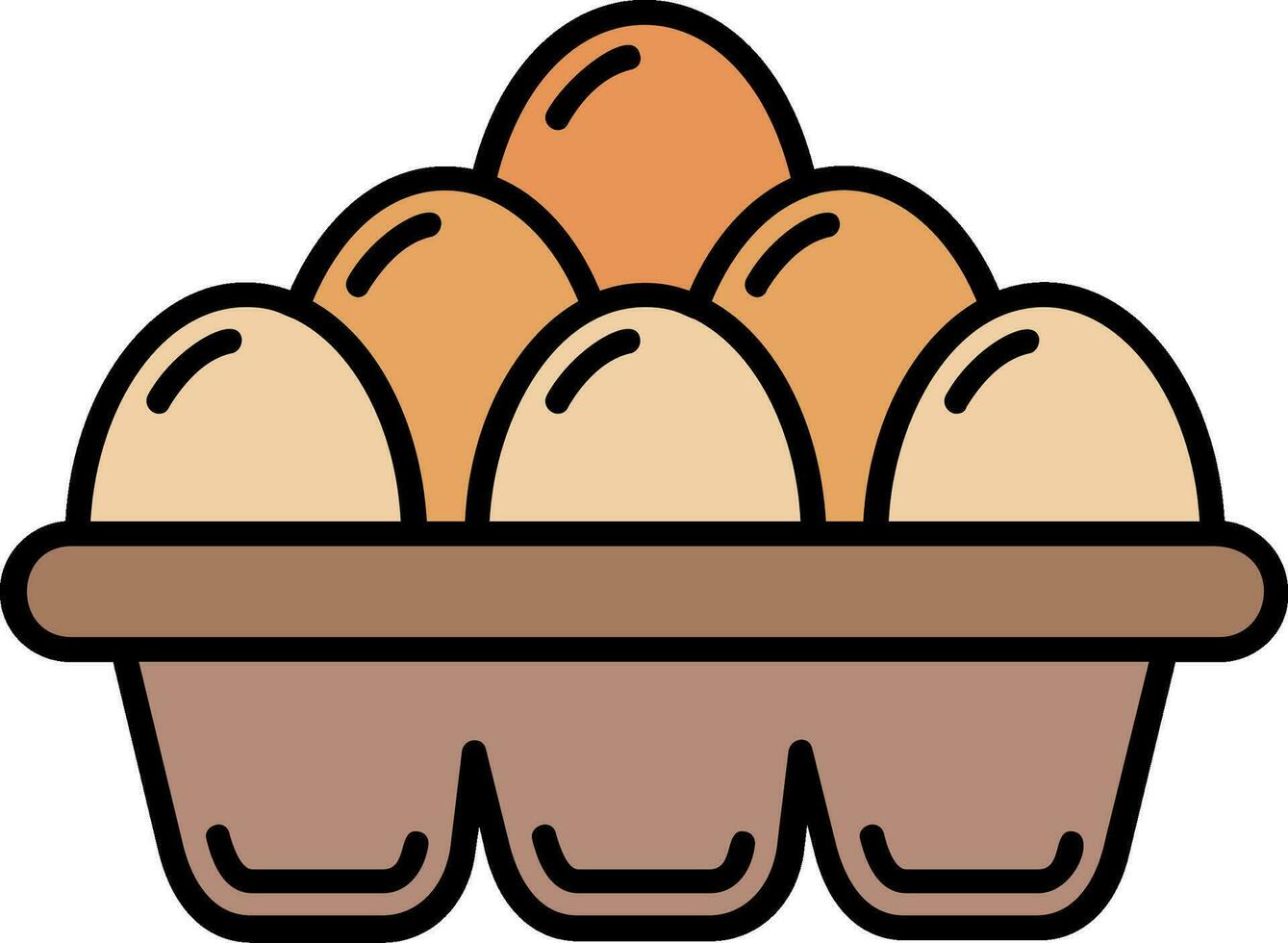 Eggs Line Filled Icon vector