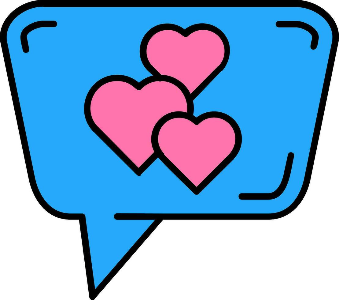 Love Line Filled Icon vector