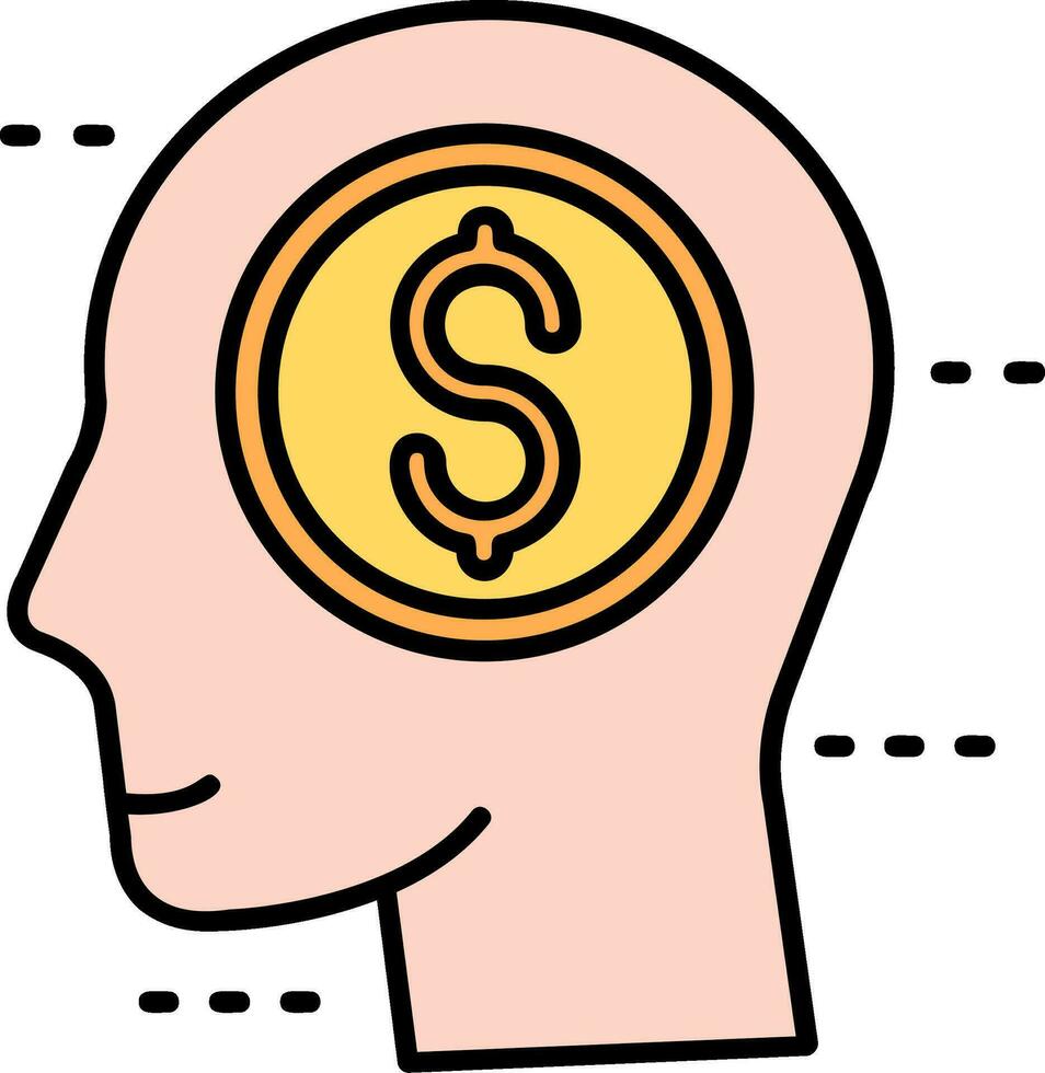 Greed Line Filled Icon vector