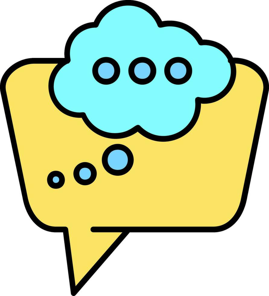 Thinking Line Filled Icon vector