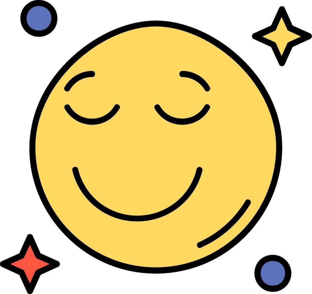 Relieved Line Filled Icon vector
