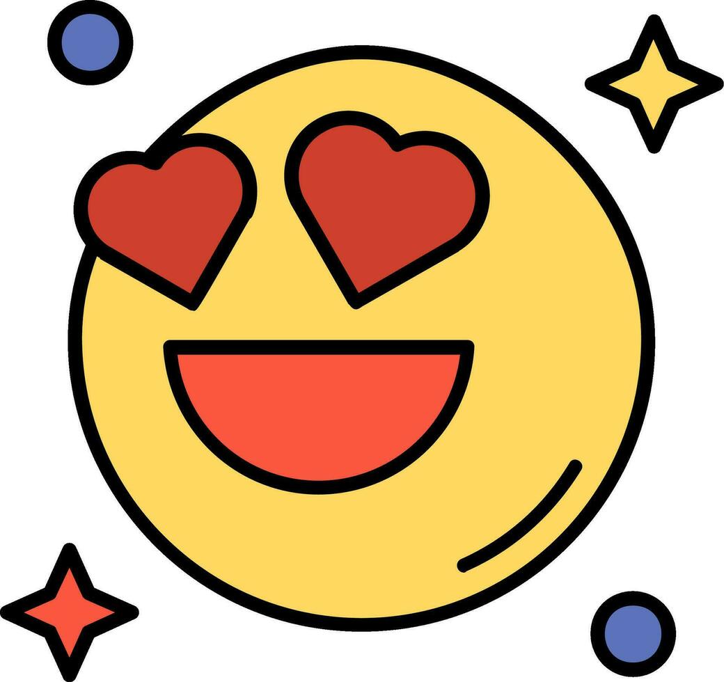 In love Line Filled Icon vector