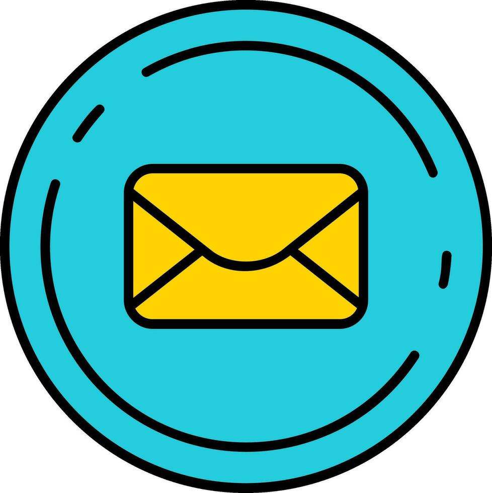 Email Line Filled Icon vector
