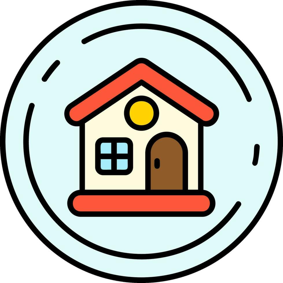 Home Line Filled Icon vector