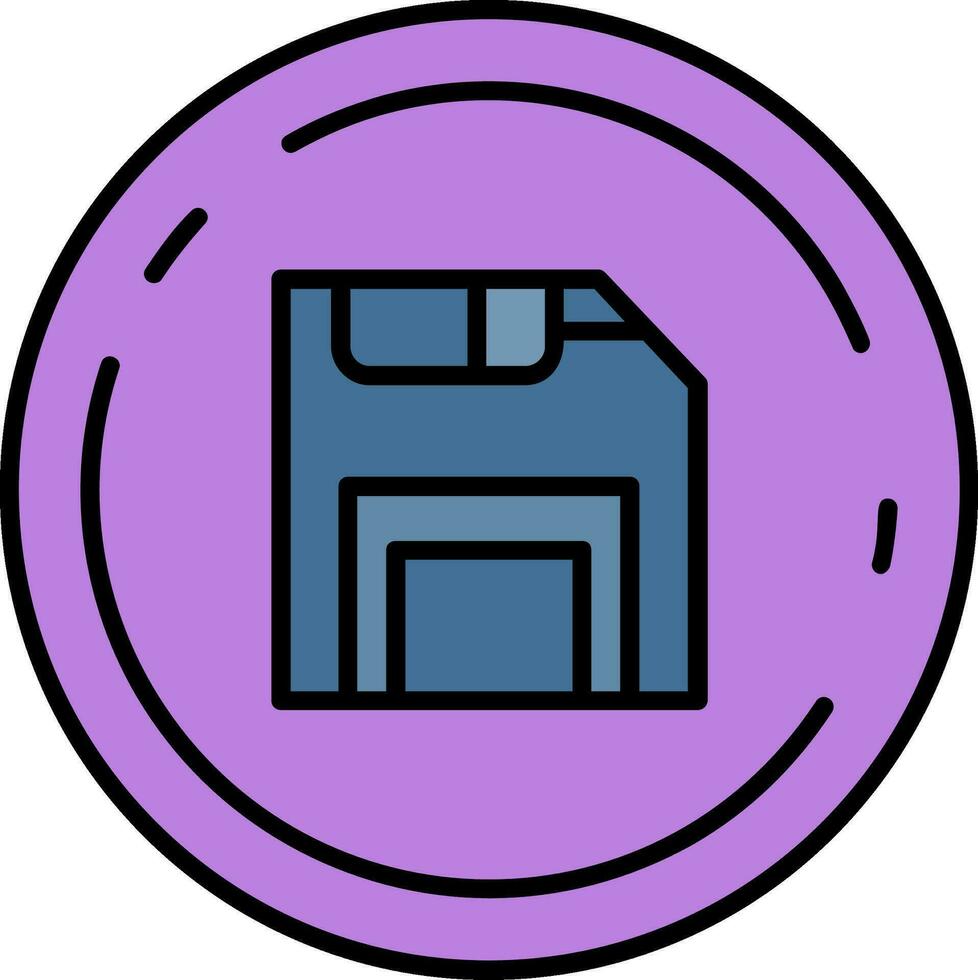 Save Line Filled Icon vector