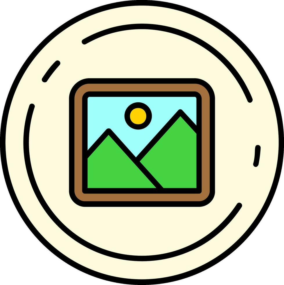 Image Line Filled Icon vector