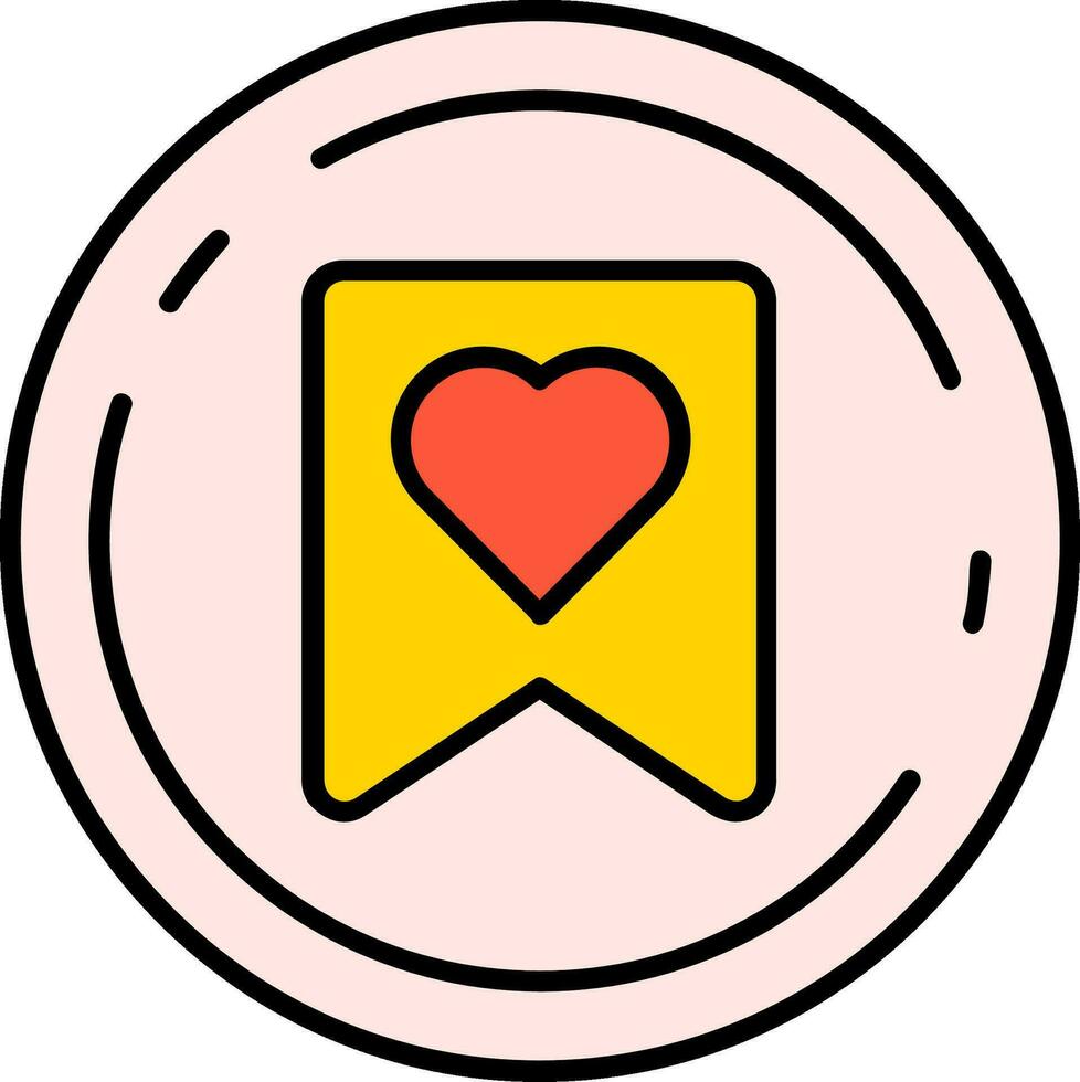Favourite Line Filled Icon vector