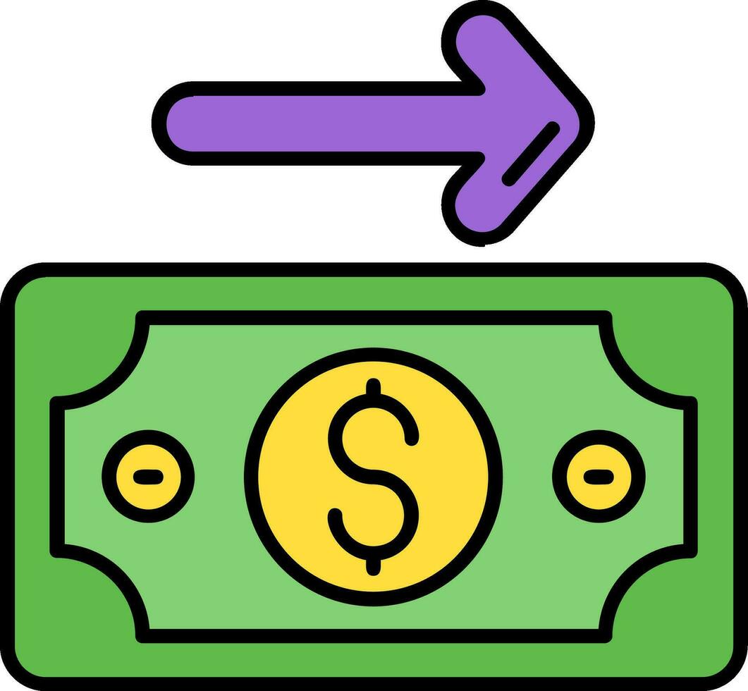 Payment Line Filled Icon vector