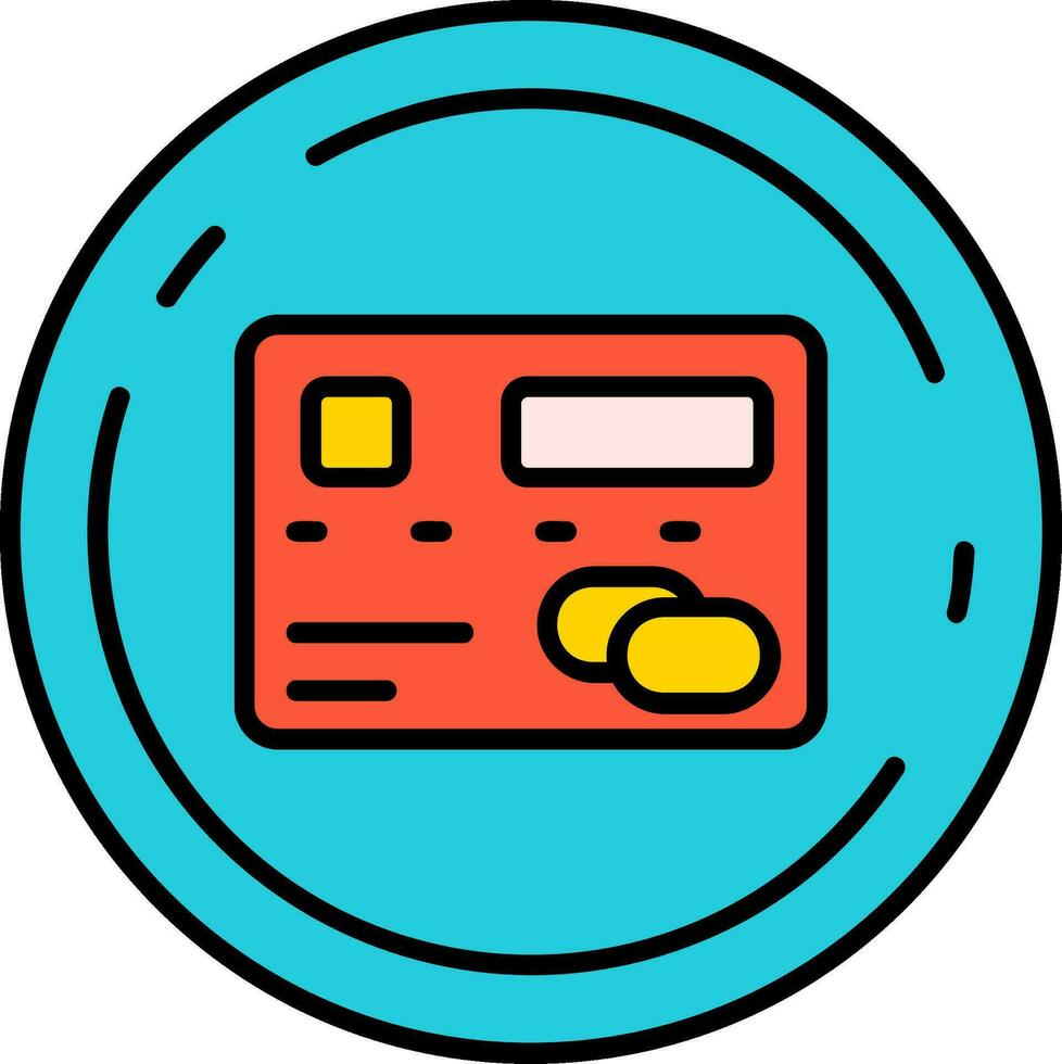 Pay Line Filled Icon vector