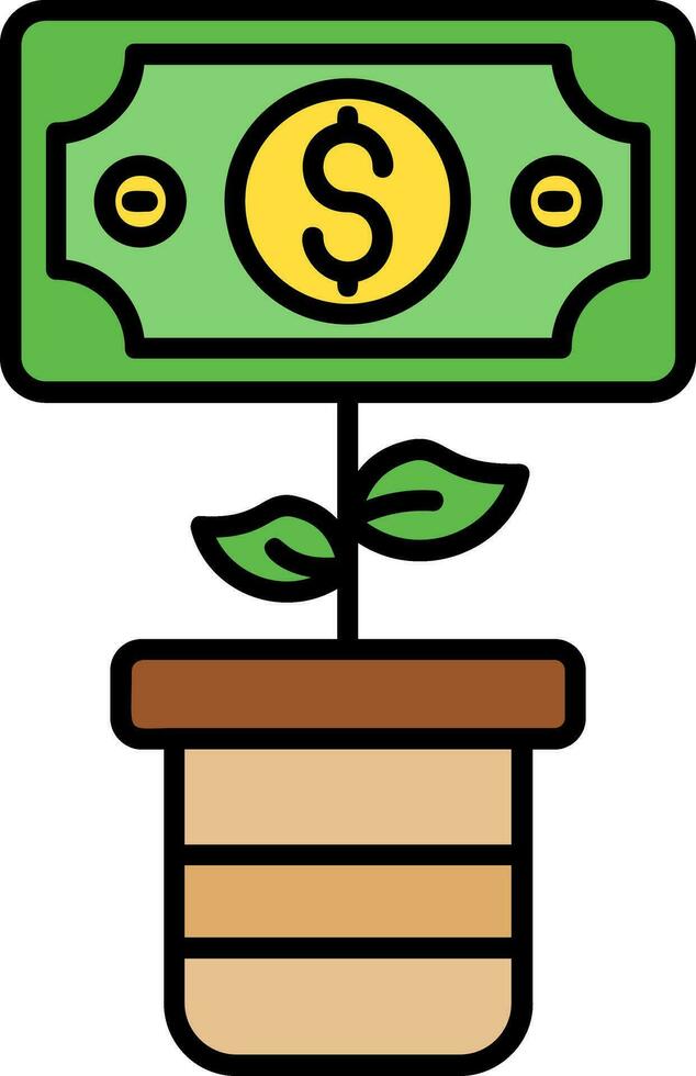 Plant Line Filled Icon vector
