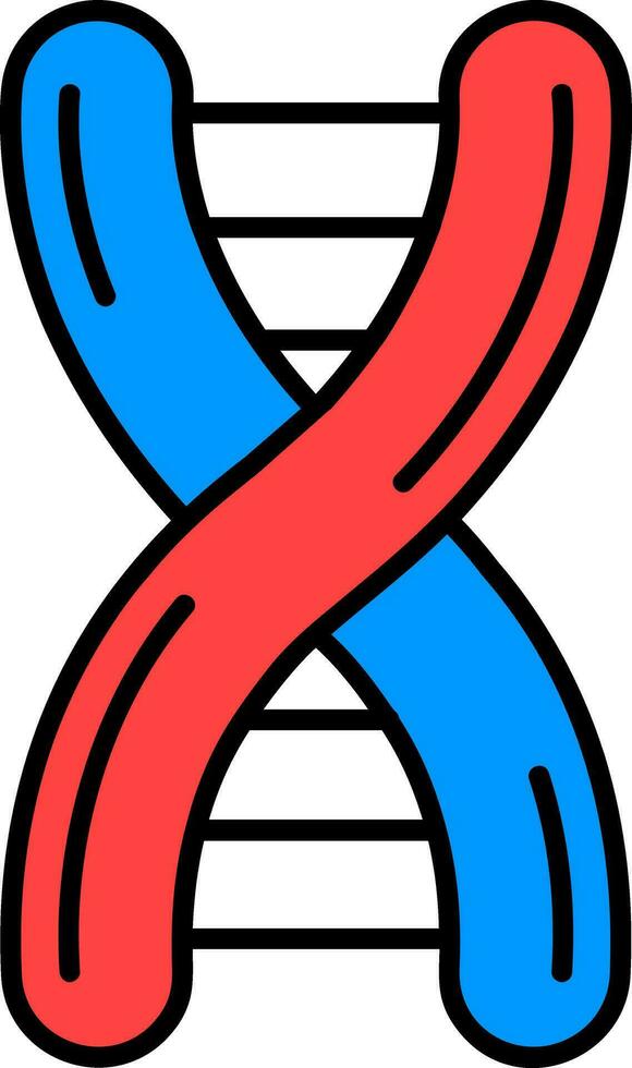 Dna Line Filled Icon vector