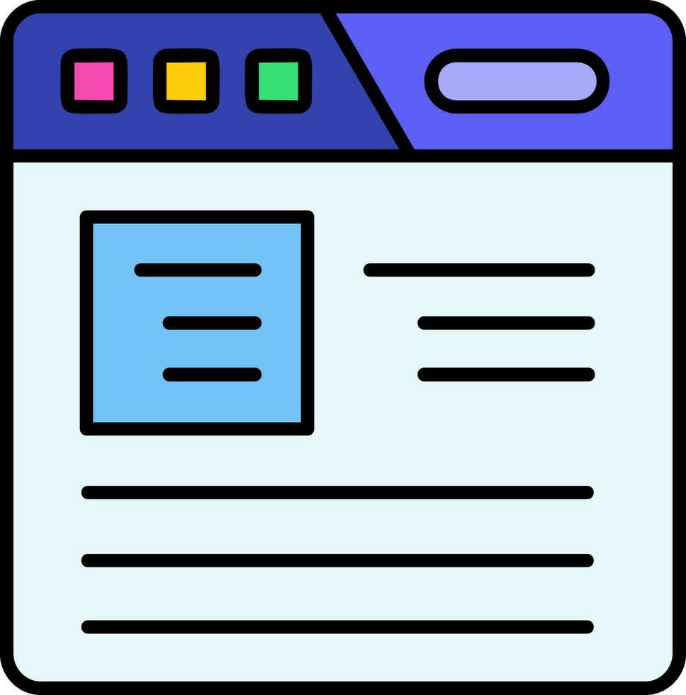 Article Line Filled Icon vector