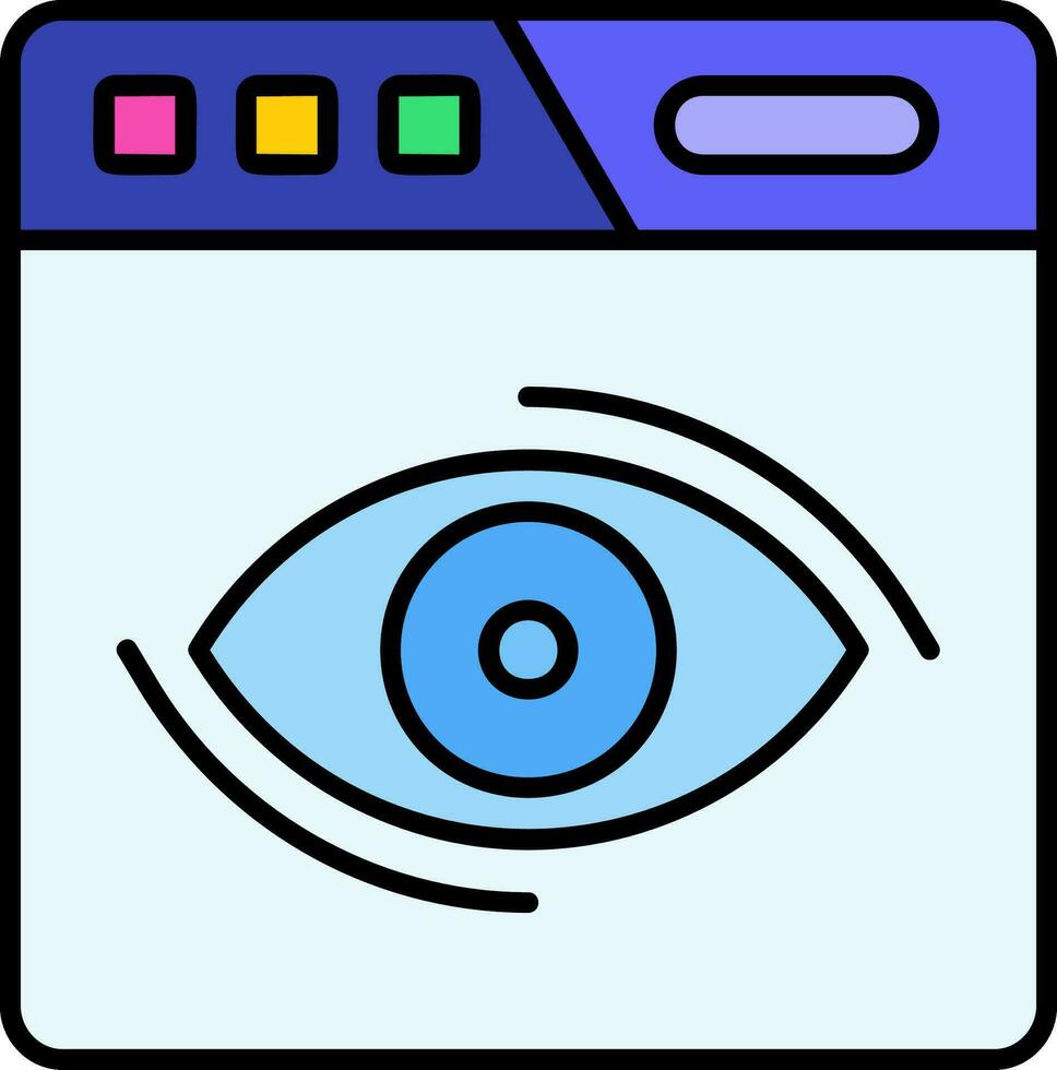 Views Line Filled Icon vector